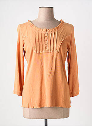 T-shirt coupe cintrée manches 3/4 orange PERSONA femme
