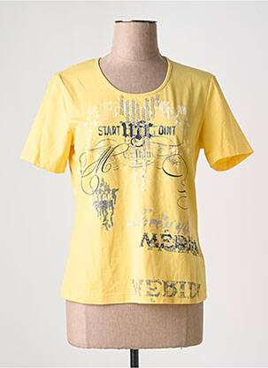 T-shirt sérigraphie floquée manches courtes jaune GERRY WEBER femme