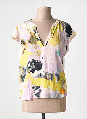 Blouse manches courtes manches courtes jaune S.OLIVER femme