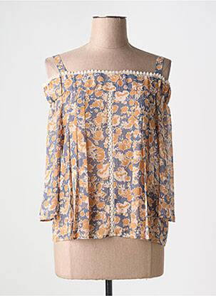 Top imprimé fantaisie manches 3/4 orange COP COPINE femme