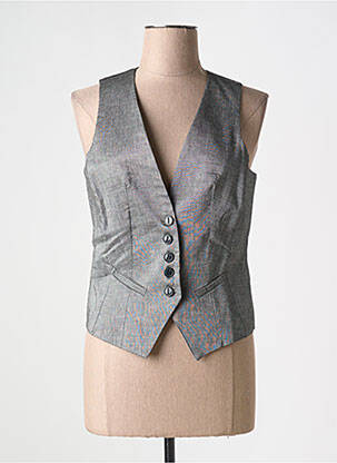 Gilet sans manche doublure gris LA FEE MARABOUTEE femme
