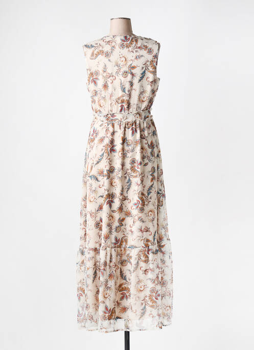 Robe longue imprimé fantaisie sans manche beige LIU JO femme