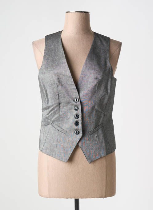 Gilet sans manche gris LA FEE MARABOUTEE pour femme
