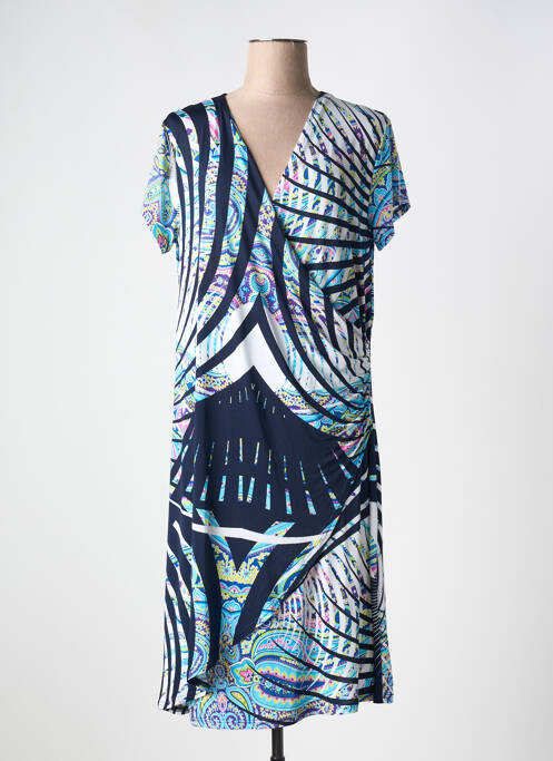 Robe mi-longue bleu CHRISTINE LAURE pour femme