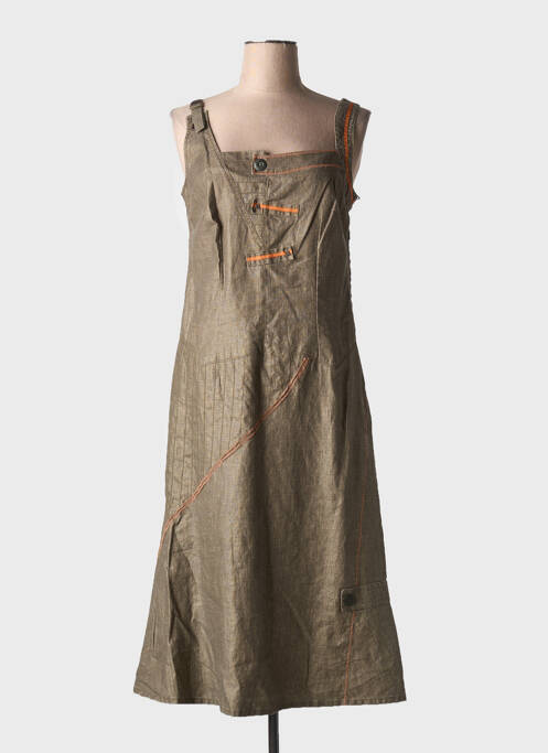 Robe mi-longue marron MY WAY pour femme