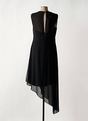Robe longue tissage crêpe sans manche noir EDAS femme