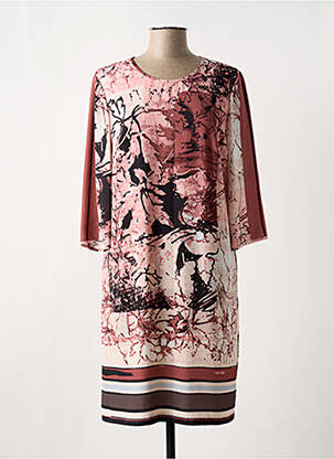Robe mi-longue imprimé fleurs manches longues rose GERRY WEBER femme