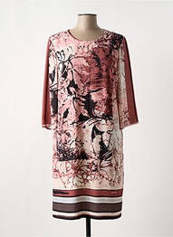 Robe mi-longue coupe fluide manches longues rose GERRY WEBER femme