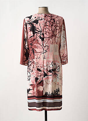 Robe mi-longue imprimé fleurs manches longues rose GERRY WEBER femme
