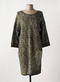 Robe mi-longue manches longues manches longues vert LA FEE MARABOUTEE femme