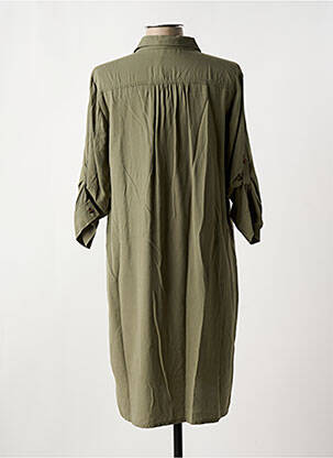 Robe mi-longue coupe fluide manches 3/4 vert BETTY BARCLAY femme