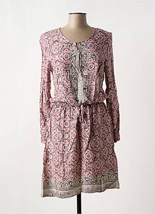 Robe mi-longue imprimé fleurs manches longues rose GERRY WEBER femme