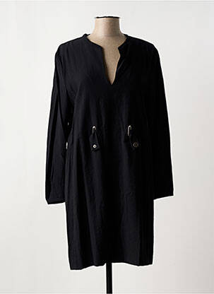 Robe mi-longue manches longues manches longues noir COP COPINE femme