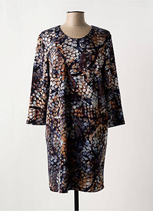 Robe mi-longue manches longues manches longues noir GEVANA femme