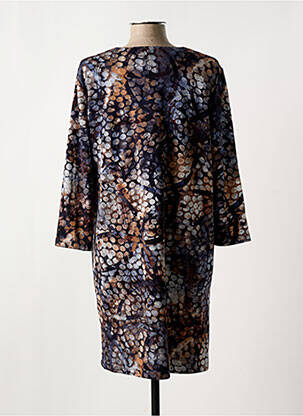 Robe mi-longue manches longues manches longues noir GEVANA femme