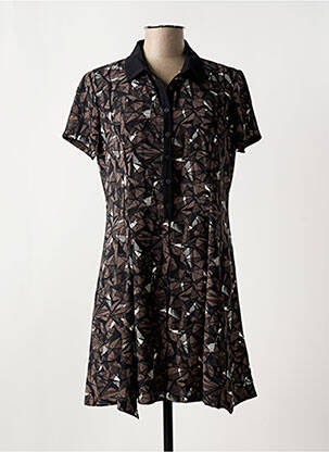 Robe courte manches courtes manches courtes marron LOLA ESPELETA femme