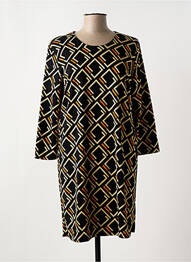 Robe courte manches longues manches longues noir GEVANA femme