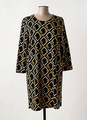 Robe courte manches longues manches longues noir GEVANA femme