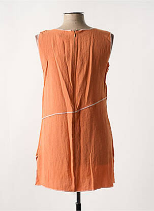 Tunique sans manche tissage crêpe orange E & H femme