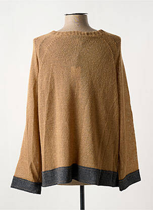 Pull stretch manches longues marron LA FEE MARABOUTEE femme