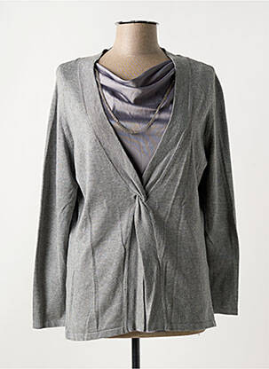 Pull tissage chiné manches longues gris RABE femme