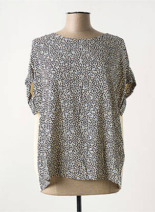 T-shirt stretch manches courtes beige S.OLIVER femme