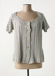 Gilet manches courtes fermeture boutonnée sur le devant gris CHRISMAS'S femme