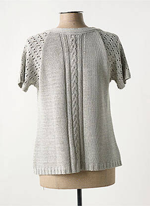 Gilet manches courtes fermeture boutonnée sur le devant gris CHRISMAS'S femme