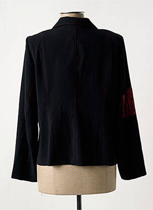 Chemisier tissage crêpe manches longues noir GEVANA femme