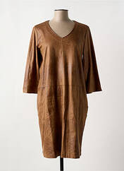 Robe mi-longue marron SIGNE NATURE pour femme seconde vue
