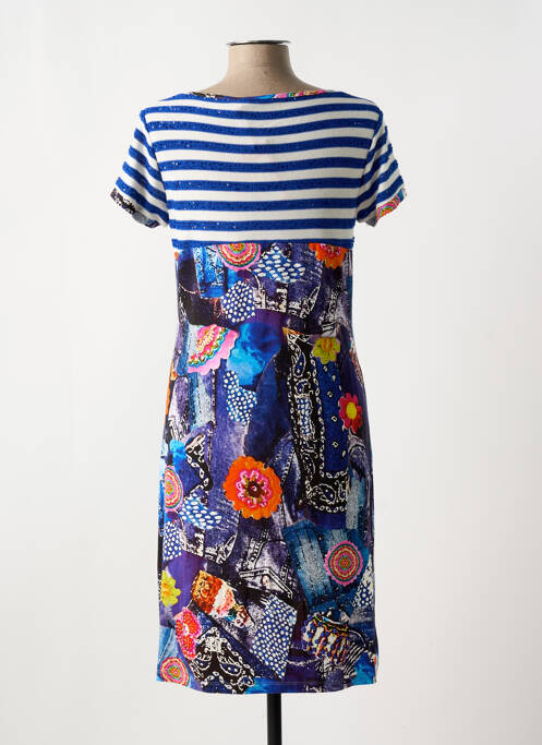 Robe mi-longue bleu OLIVIER PHILIPS femme