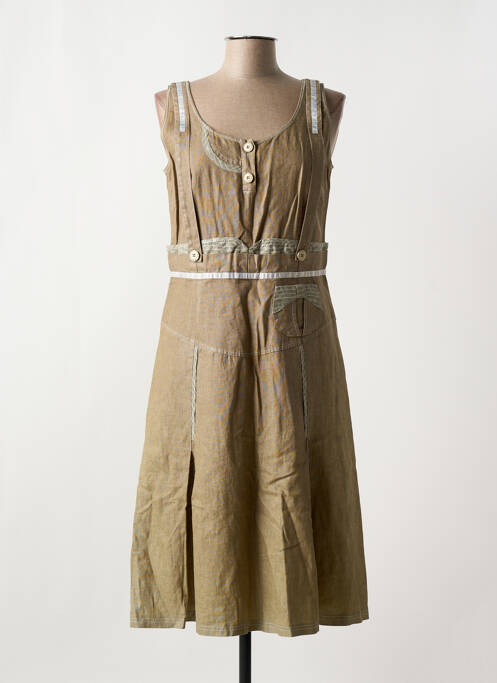 Robe mi-longue marron MY WAY pour femme