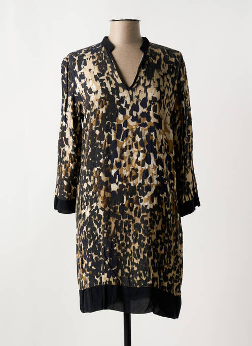 Robe mi-longue noir LA FEE MARABOUTEE pour femme