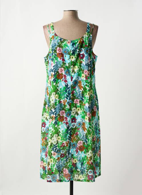 Robe mi-longue vert AGATHE & LOUISE pour femme