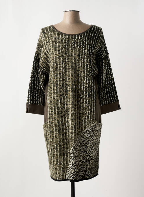 Robe mi-longue vert LA FEE MARABOUTEE pour femme