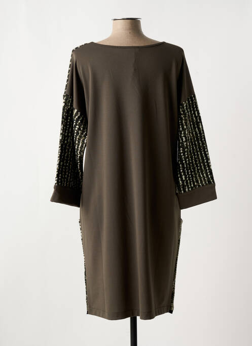 Robe mi-longue vert LA FEE MARABOUTEE pour femme