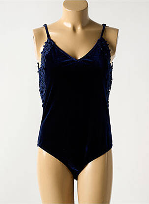 Body stretch fines bretelles bleu JUS D'ORANGE femme