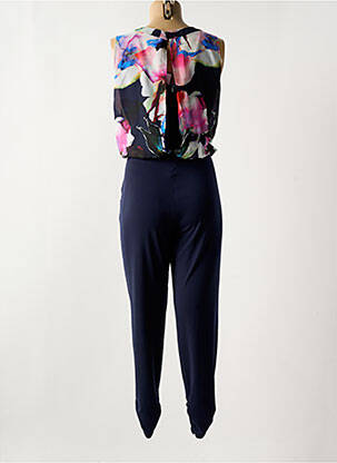Combi-pantalon fermeture boutonnée au dos sans manche bleu VERA MONT femme