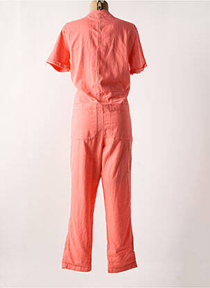 Combi-pantalon fermeture boutonnée sur le devant manches courtes orange FIVE femme