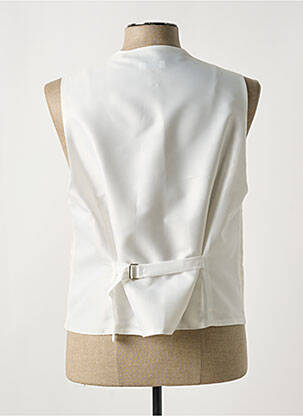 Gilet sans manche effet matière satinée blanc VIRTUOSE homme