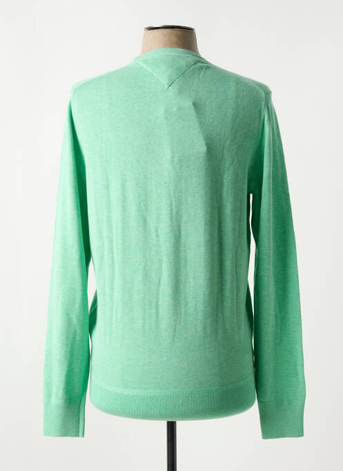 Pull col rond manches longues vert TOMMY HILFIGER homme