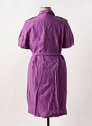 Robe mi-longue manches courtes manches courtes violet BASLER femme