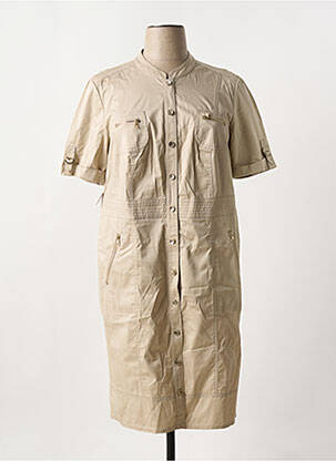 Robe mi-longue manches courtes manches courtes beige GERRY WEBER femme