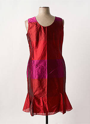 Robe mi-longue sans manche sans manche rouge PLAIT-IL ? femme