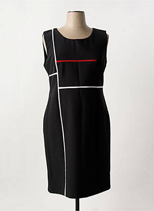 Robe mi-longue sans manche sans manche noir EDAS femme