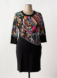 Robe mi-longue manches 3/4 manches 3/4 noir OLIVIER PHILIPS femme