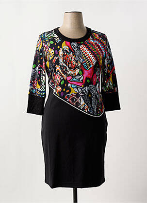 Robe mi-longue manches 3/4 manches 3/4 noir OLIVIER PHILIPS femme