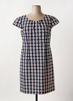 Robe mi-longue imprimé fantaisie manches courtes bleu BETTY BARCLAY femme
