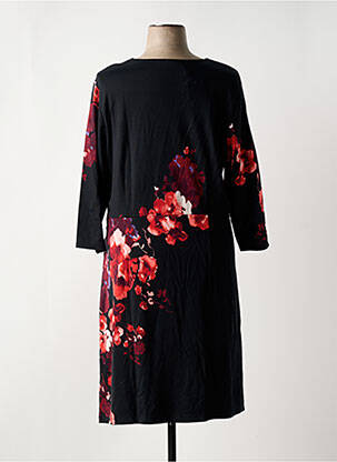 Robe mi-longue imprimé fleurs manches longues noir GERRY WEBER femme