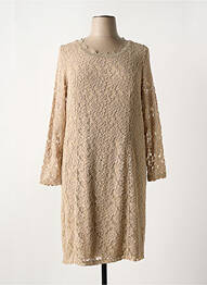 Robe mi-longue manches longues manches longues beige GERRY WEBER femme